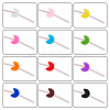 DELORIGIN 24 Pairs 12 Colors Silicone Eyeglasses Ear Grips Sleeve Holder AJEW-DR0001-19-3