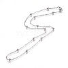 Non-Tarnish 304 Stainless Steel Cable Chain Necklaces NJEW-L159-08B-P-2