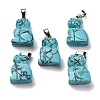 Natural & Synthetic Mixed Gemstone Pendants G-B127-08P-2