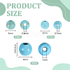 337Pcs 3 Sizes Dyed Synthetic Turquoise Beads TURQ-PH0001-23-2