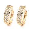 Brass Micro Pave Cubic Zirconia Hoop Earrings EJEW-D078-15KCG-1