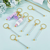 10Pcs Iron Bar Beadable Keychain Clasps AJEW-SC0003-89G-3