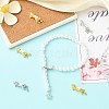 6Pcs 2 Colors Brass Micro Pave Clear Cubic Zirconia Interlocking Clasps KK-CJ0005-91-6