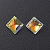 Electroplate Glass Charms EGLA-N006-021B-04-4