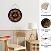 Artsy Woodsy Wheel of the Year Wood Witch Calendar Hanging Wall Decorations HJEW-WH0027-024-4