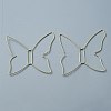 Special Iron Hollow Out Butterfly Dangle Earrings EJEW-WH0011-18G-1