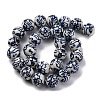 Handmade Blue and White Porcelain Beads Strands PORC-I027-04H-2