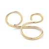 Brass Open Cuff Ring for Women RJEW-C102-10GP-3