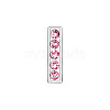 Glass Rhinestone Slide Charms PALLOY-TAC0018-02-I-1