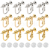 18Pcs 3 Colors Brass Clip-on Earring Findings KK-SC0006-61B-1