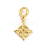 Rhombus Rack Plating Brass Charms KK-G513-01G-1