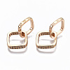 Brass Micro Pave Clear Cubic Zirconia Links Connectors GLAA-S193-024-1