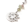 Natural Fluorite Butterfly Hanging Suncatcher Pendant Decoration DJEW-PW0008-19-34-3