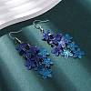 430 Stainless Steel Flower Dangle Earrings EJEW-A137-07P-04-2
