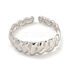 Non-Tarnish 304 Stainless Steel Open Cuff Ring for Women RJEW-A043-32P-2