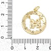 Rack Plating Brass Micro Pave Cubic Zirconia Pendants KK-H509-33G-3