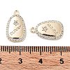 Brass Micro Pave Clear Cubic Zirconia Pendants KK-F871-26G-3