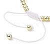 Evil Eye Lampwork Braided Bead Bracelet with Glass Beaded Chains for Women BJEW-JB09412-5