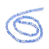 Electroplate Transparent Glass Beads Strands EGLA-K015-07B-2