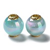 Rainbow Iridescent Plating Acrylic European Beads X-OACR-P019-03A-M-2