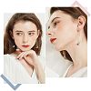 Unicraftale 9 Pairs 3 Colors Brass Stud Earring Findings KK-UN0001-06-6