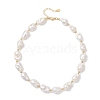 Natural Baroque Pearl Keshi Pearl Beaded Necklaces for Women NJEW-JN05870-4