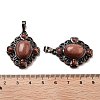 Synthetic Goldstone Rhombus Pendants G-K363-02R-16-3