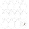 Transparent Acrylic Disc Pendants TACR-NB0001-07C-1