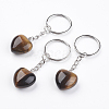 Natural Tiger Eye Keychain KEYC-F019-02O-1