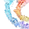 Spray Painted Transparent Glass Beads Strands GLAA-P060-01A-15-4