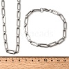304 Stainless Steel Paperclip Chains Bracelet & Necklace Jewelry Sets SJEW-L199-15P-5
