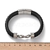 Braided Microfiber Leather Cord Bracelets for Men BJEW-Z081-07P-02-5