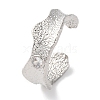 Rack Plating Brass Cubic Zirconia Open Cuff Rings for Women RJEW-S242-12P-1