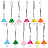 12Pcs Resin Mushroom Phone Charm Decoration Mobile Straps HJEW-PH01779-1