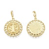 Brass Micro Pave Clear Cubic Zirconia Pendants KK-G431-23G-1