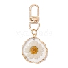 Inner Dried Flower Resin Pendant Decoration HJEW-JM02663-02-2