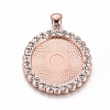 Alloy Pendant Cabochon Settings PALLOY-WH0065-91RG-1