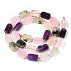 Natural Quartz Crystal & Amethyst & Rose Quartz & Prehnite Beads Strands G-T138-20-3