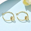 Brass Twist Hoop Earrings for Women EJEW-L297-01A-G-3