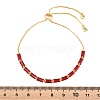 Rectangle Brass Micro Pave Cubic Zirconia Slider Bracelets KK-A305-02G-05-4