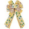 Lemon & Polka Dot Pattern Polyester Bowknot DIY-WH0387-78-1