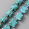 Dyed Synthetic Turquoise Beads Strands G-WH0030-12A-1