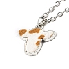 Zinc Alloy with Leather Pendant Necklces NJEW-Z034-01B-P-2