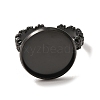 Flower 304 Stainless Steel Cuff Ring Components STAS-P454-05E-B-2