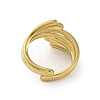 304 Stainless Steel Open Cuff Rings for Women RJEW-K258-10G-4