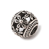 Tibetan Style Hollow Out Alloy European Beads TIBE-Q090-47AS-2