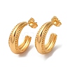 Rack Plating Brass Round Stud Earrings EJEW-R151-02G-1