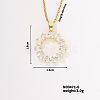 Hip-hop Street Style Unique Fashion Sunflower Brass Crystal Rhinestone Pendant Necklace with Cable Chain for Women Girl UD9662-1-1