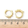 Brass Micro Pave Clear Cubic Zirconia Hoop Earring Findings KK-G536-08G-3