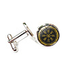 Alloy Enamel Compass Cufflinks PW-WG42FEF-07-1